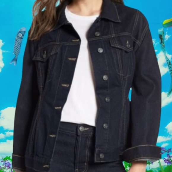 Current/Elliott Jackets & Blazers - CURRENT ELLIOTT SIZE 2 ( MEDIUM)  CORSET TRUCKER JACKET IN HEARST DARK BLUE WASH